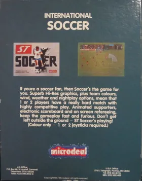 International Soccer (Zeppelin Platinum) box cover back